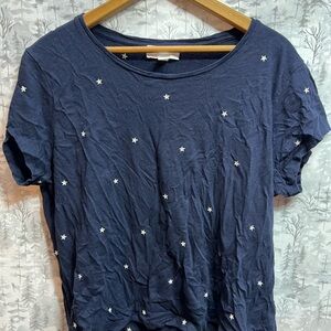 The White Company Midnight Blue Tee with White Stars